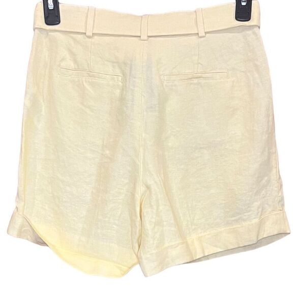 Polo Ralph Lauren Belted Linen Pleated Short in Yellow Blue Label  NWT Size 2 - Picture 5 of 8